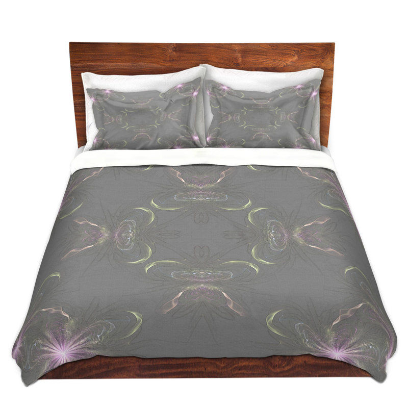 Ensemble de housse de couette lacey fleurs, 1 housse simple + 1 taie standard