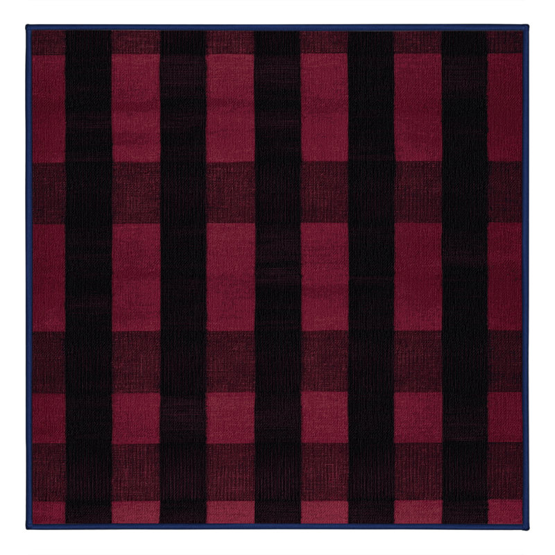 Tapis mauve lavable à la machine, Carré 7 pi