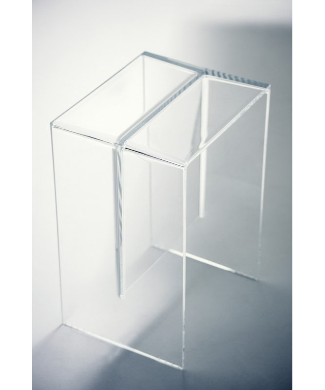 Kartell Glass End Table, Transparent Crystal