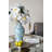 Aluminum Taper Candle Holder with Abstract Human Design and Marble Stand-2123620893