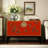 Retro Hand-Painted Solid Wood Small Accent Trunk