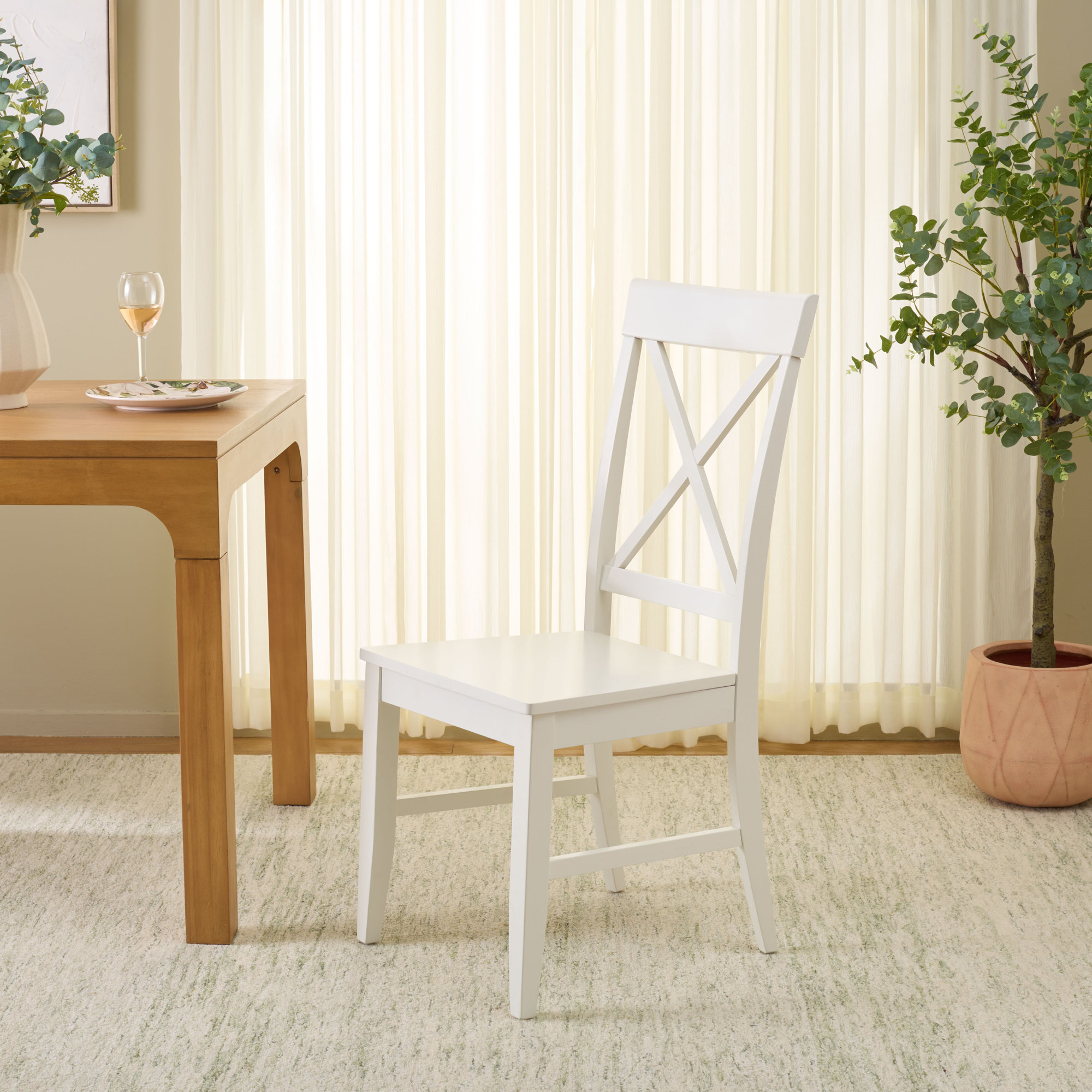 Cierra X-Back Side Chair, White