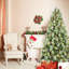 Arbre de Noël avec 51 pommes de pin, PVC mélangé et branches à aiguilles dures, structure à charnières pour une installation facile, support en métal robuste - arbre de vacances complet et réaliste-159335260