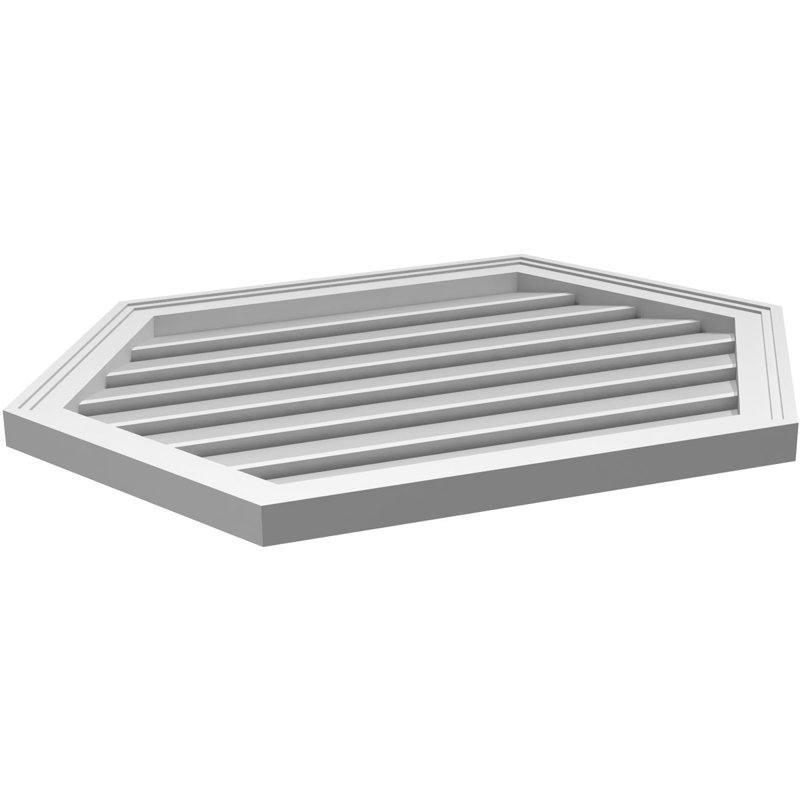 Évent horizontal fonctionnel à pignon en uréthane à surface horizontale Signature, H 24 po x l 34 po x P 1,5 po
