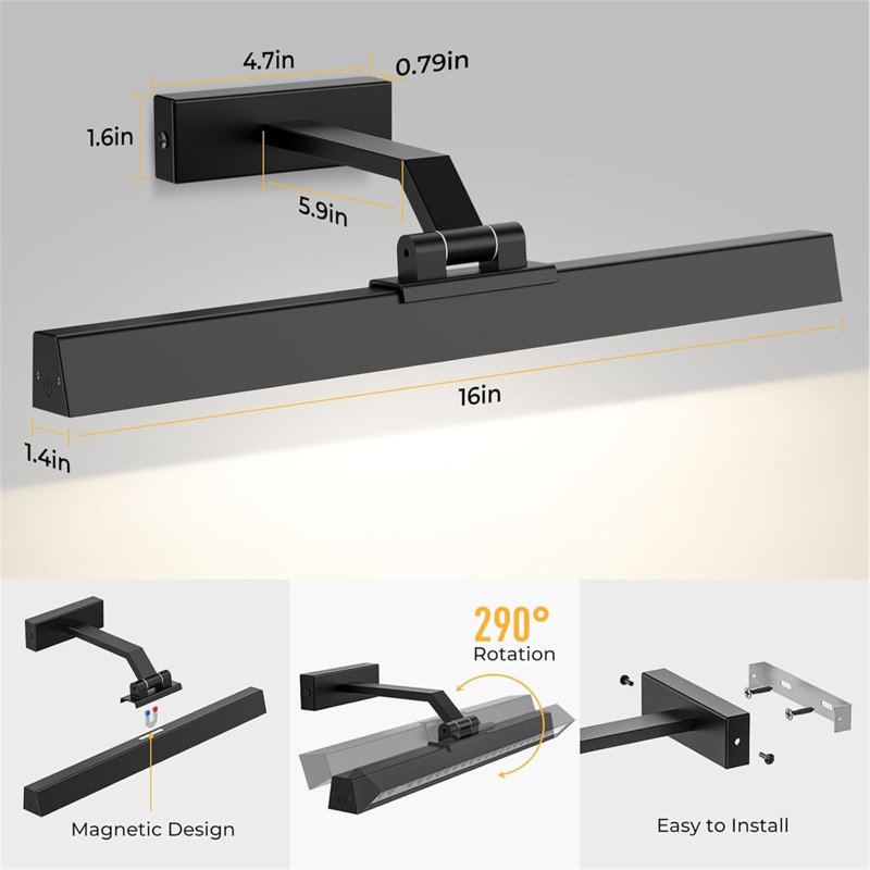 Battery Powered LED Wall Mount Picture Light