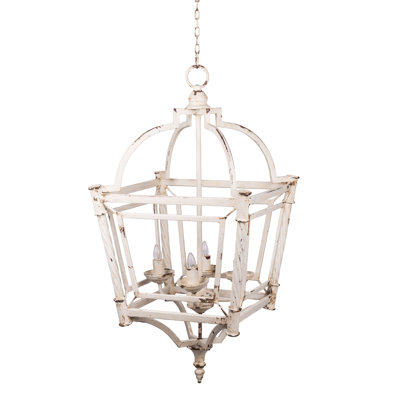 Lustre géométrique en cage 4 lumières Cecille