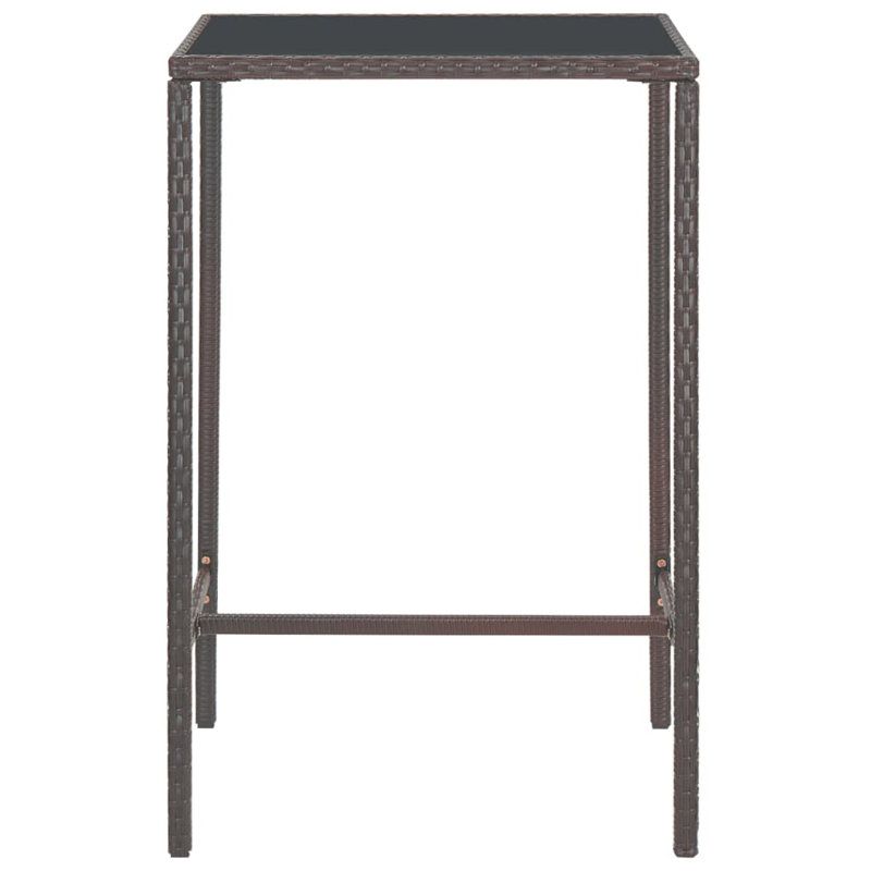 Garden Bar Set with Cushions, Brown