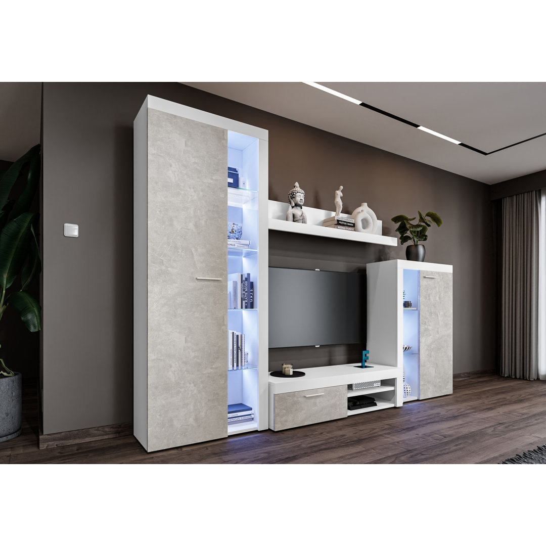 Nola Wall Unit for TVs up to 50" gray,white