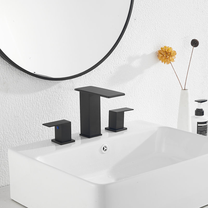 Robinet de salle de bain à large entraxe et jet cascade