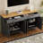 Mid-Century Buffet Cabinet with Rustic Handles-1383042611
