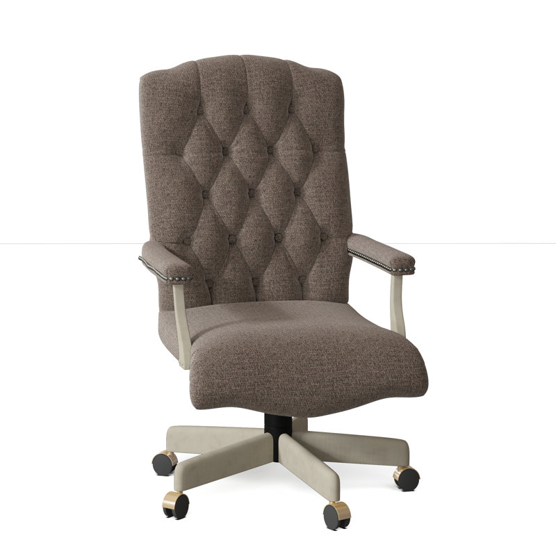 Stanford Swivel Executive Chair, Nickel, Linen (3156 72), Montego Bay