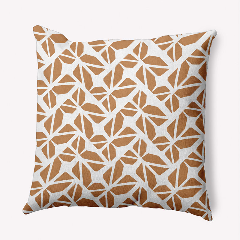 Housse et insert de coussin décoratif en polyester pour intérieur / extérieur E par Design, 20 po x 20 po, Caramel