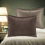 Ensemble de literie de luxe 7 pièces, polyester micro velours côtelé, brun grand, style chalet moderne