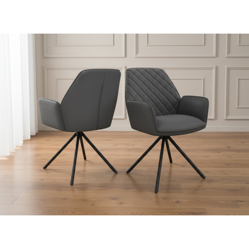 Reasnor 48cm H Upholstered Side Chair, Grey
