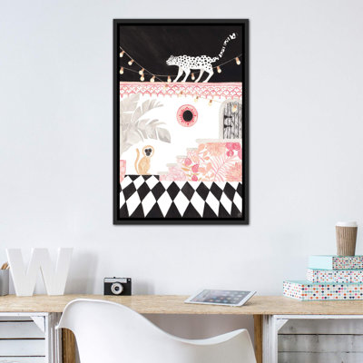 Art sur papier leopard et singe