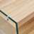 Three-tier side table and bunk coffee table set with mdf wood stickers, tempered glass, and ample storage space