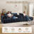 108.5" Chenille Sectional Compression Sofa 2 Piece Boneless Modular Deep Seat Cloud Couch With Tufted Design & Chaise Set, No Assembly Required-1755454765