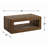 Brown Wood and Rope Rectangular Cocktail Coffee Table