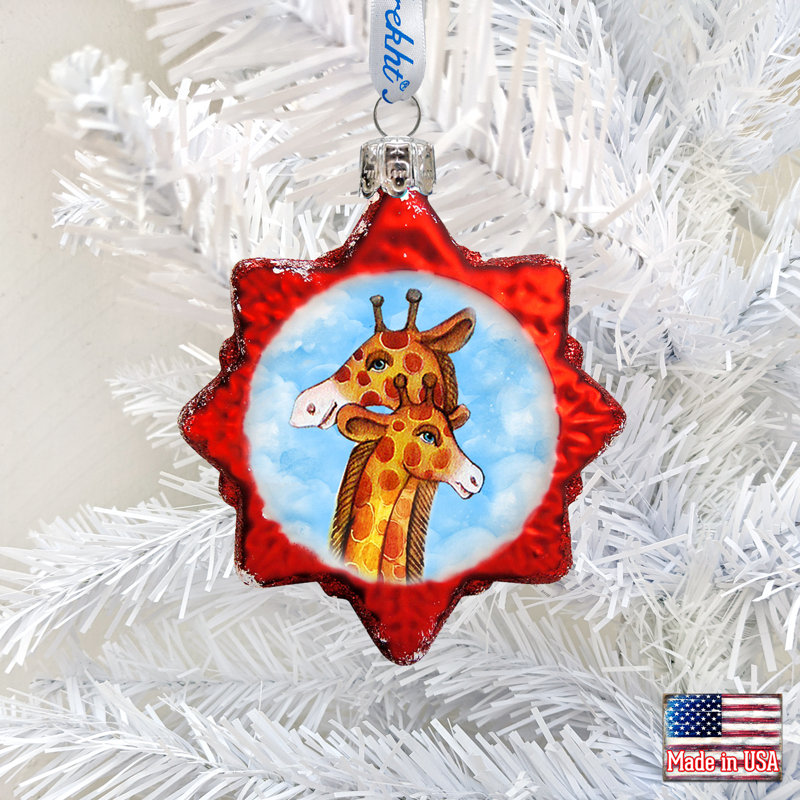 Ornement en verre giraffe