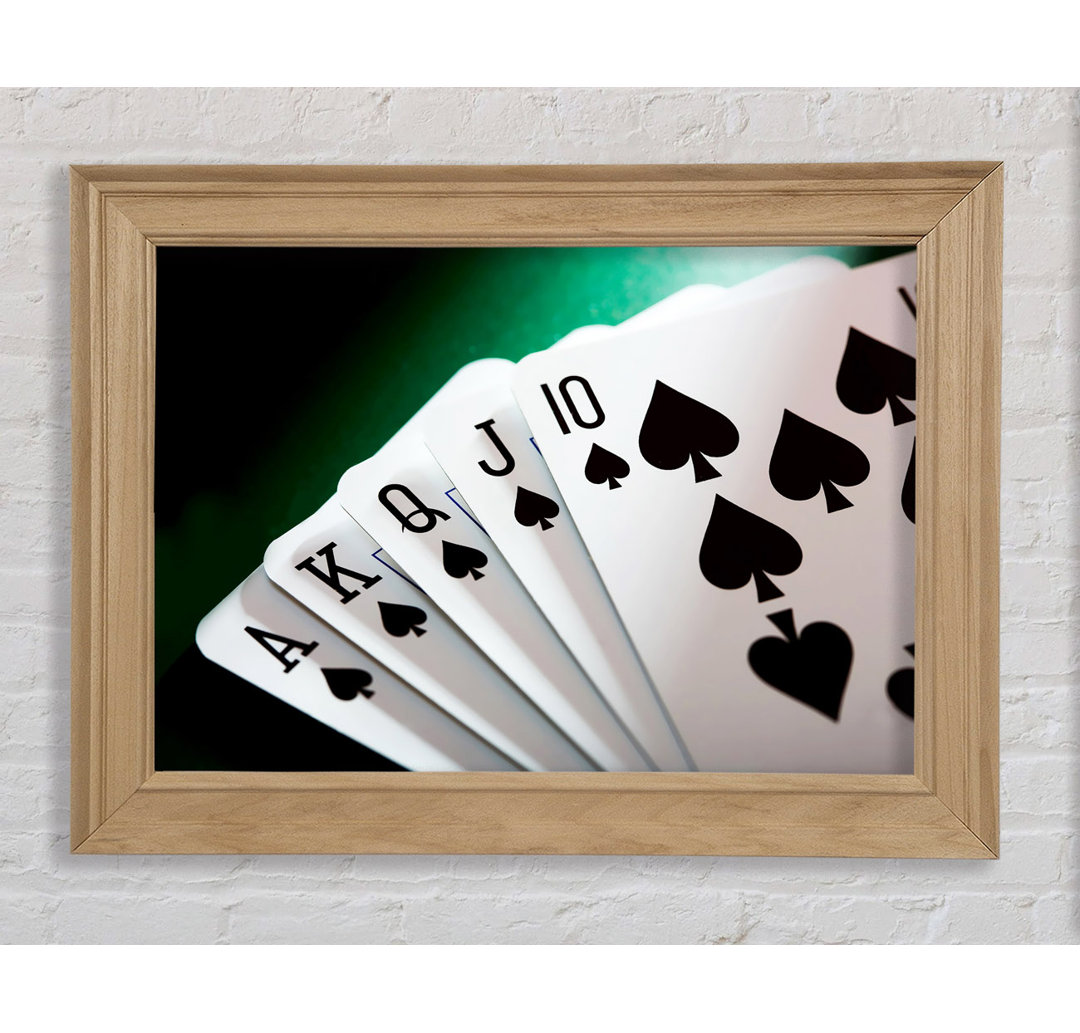 Royal Flush Poker - Bilderrahmen Kunstdrucke