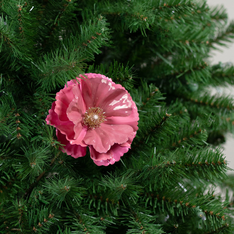 Tige de Noël artificielle 18 po coquelicot, Rose clair