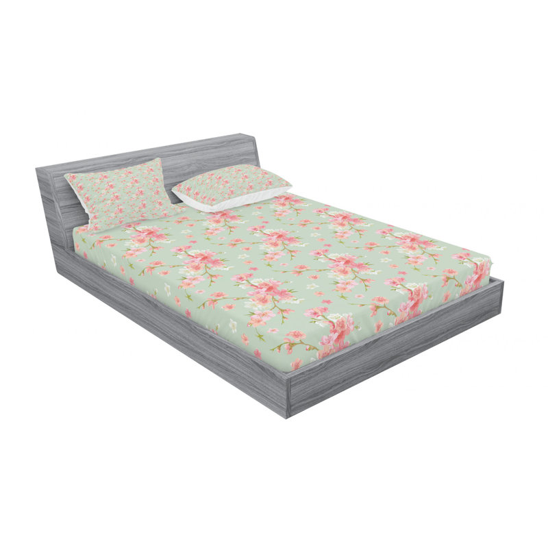 Ensemble de draps floral à fleurs bohos et inhabituelles, Floral 2