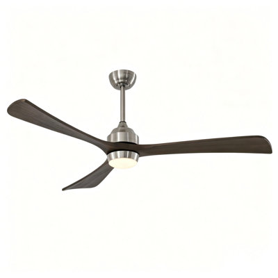 62 Inch 3-Blade Solid Wood Ceiling Fan