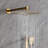 Shower System With Head, Hand Shower, And Bodysprays In Brushed Gold Stylish Air Injection-118752277