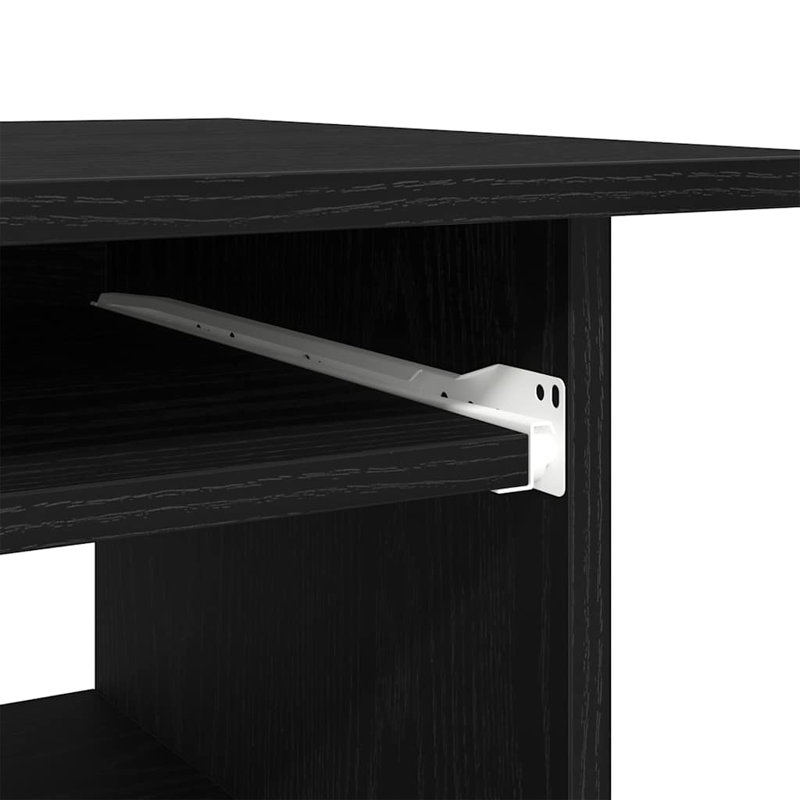 Desk Engineered Wood, Computer Desk, Black Oak