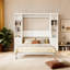 Lit escamotable bureau avec armoires de rangement latérales, grand lit mural pliable pour salle d'étude, chambre à coucher