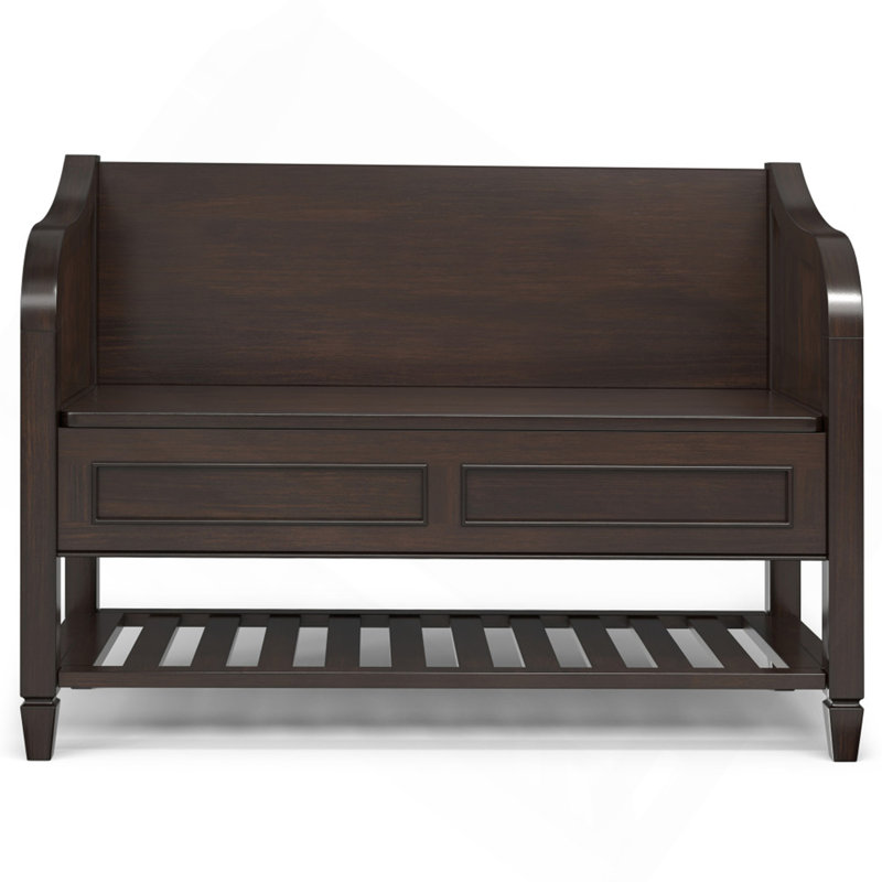 Banc de rangement pour hall d'entrée avec tablette Connaught, Châtaigne