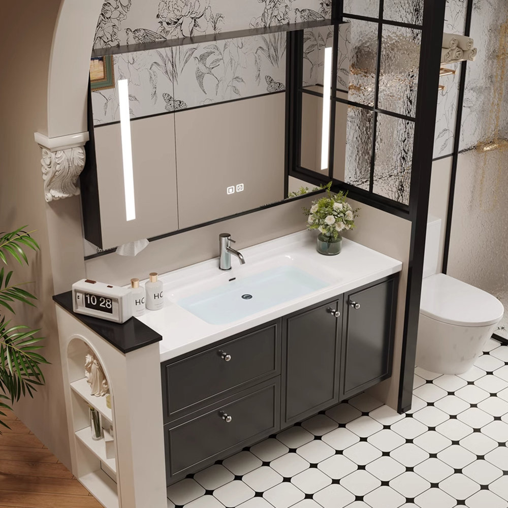 Backop French minimalist retro bathroom cabinet | Wayfair