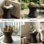 Table de bout 19 po (sans plateau en verre), table de bout, brun