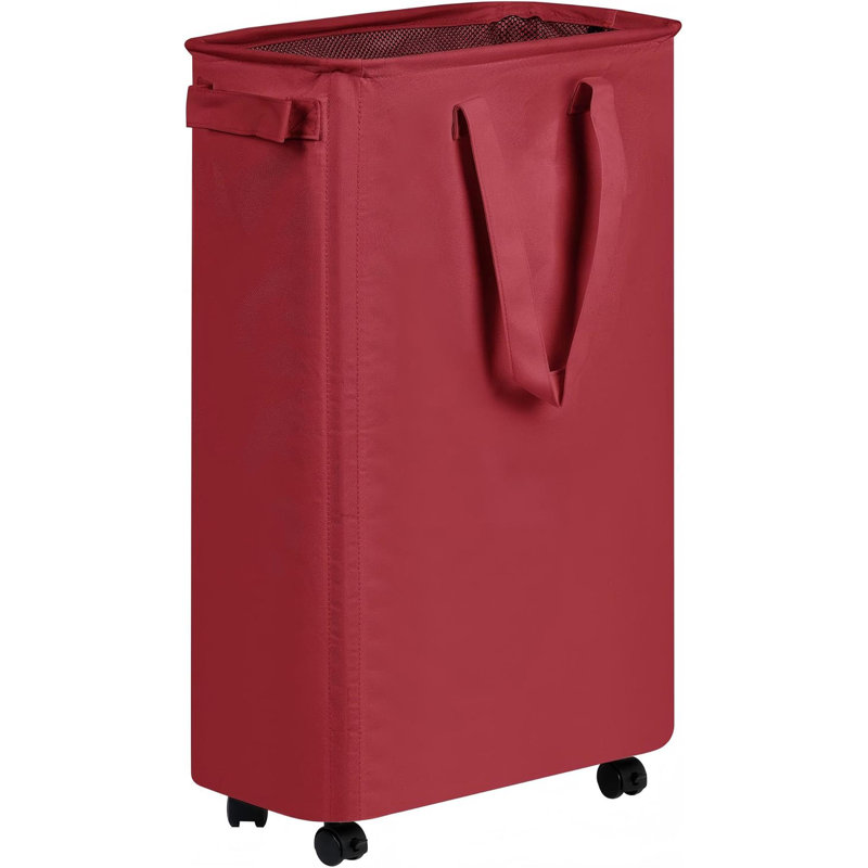 Slim Laundry Hamper With Wheels, Rolling Laundry Basket For Clothes, Small Laundry Basket For Bedroom, Dorm And Laundry Room, 60L (12.7 Gallons)