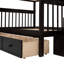 Lit superposé d'escalier avec tiroir, barrière de sécurité, compartiments de rangement, structure stable, accès sûr aux escaliers, lit idéal pour la chambre à coucher, fonction, structure, divisible en deux lits, accès