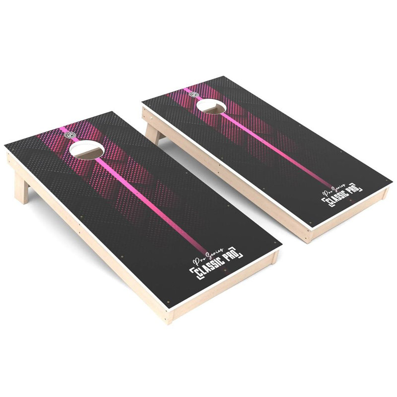 Pro Series Pink All-Weather Composite Cornhole Board Set, Add Carrying Case