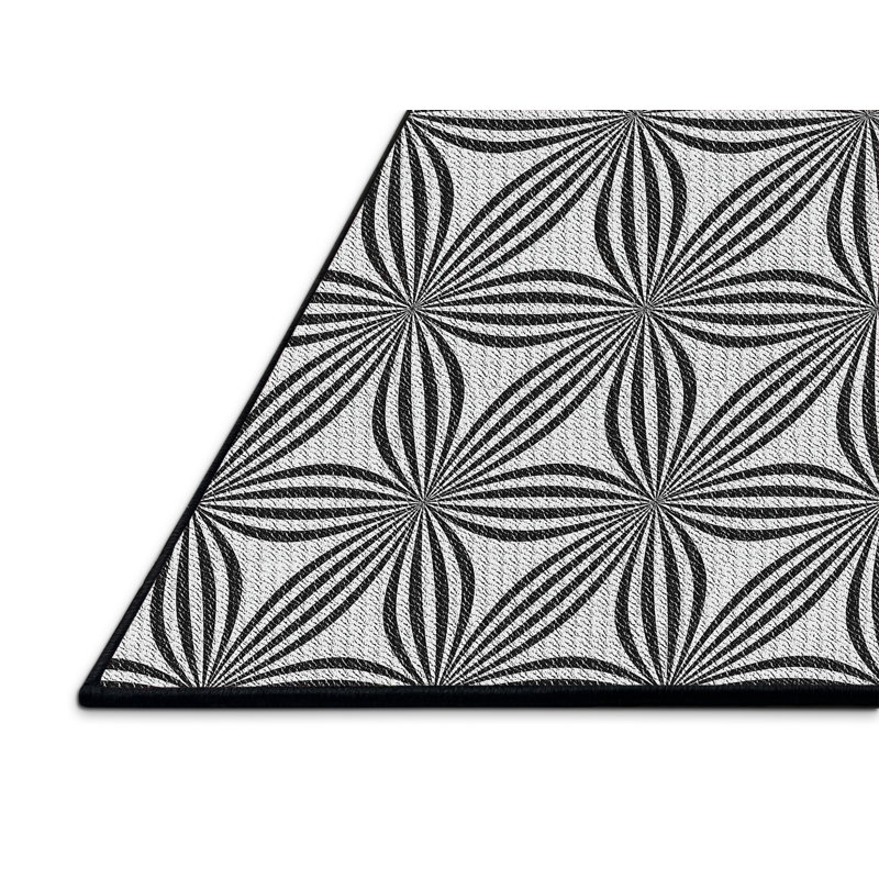 Tapis zone grise à motifs, Rectangle 2 pi x 4 pi