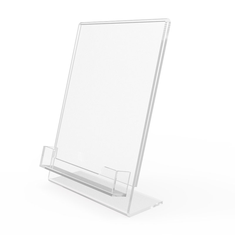 Porte-affiche incliné en plexiglas 5 po x 7 po Lucite