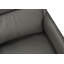 Chaise de salle à manger, 34 po de hauteur, ensemble de 2, rembourrée, latérale, salle à manger, cuisine, métal aspect cuir gris, contemporain, moderne