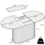 Table de salle à manger extensible 55,11 "à 70,86" avec pieds rayés-481170083
