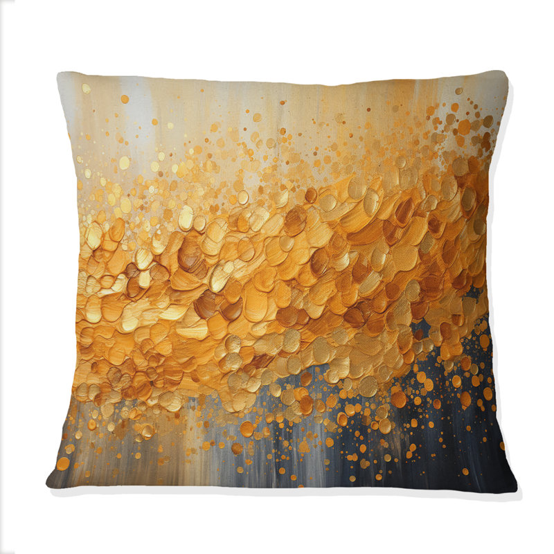 Coussin Golden Radiance I - Abstract Landscape