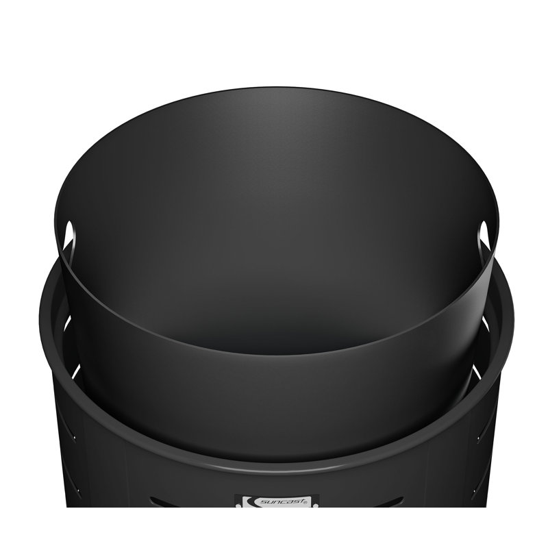 Poubelle commerciale en acier avec couvercle pour déchets d'extérieur l 23,97 po x P 23,97 po Suncast, fabriquée aux États-Unis