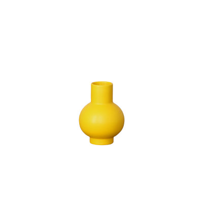 Vase en céramique jaune mat