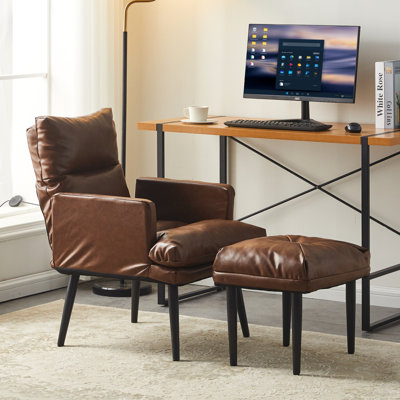 Acelia Faux Leather Accent Chair