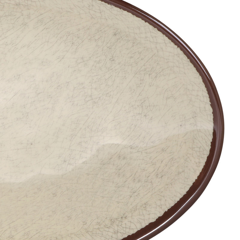 Assiette plate en mélamine 12,5" grésiller ca-mojave, Vanille