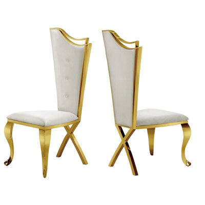 Infinity Cream Velvet Accent Chair