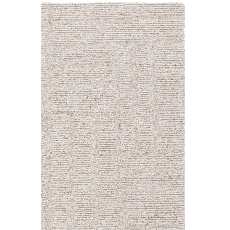 Harvest Hand Tufted Wool Cotton Solid Color Rug in Beige, Rectangle 9' x 12'