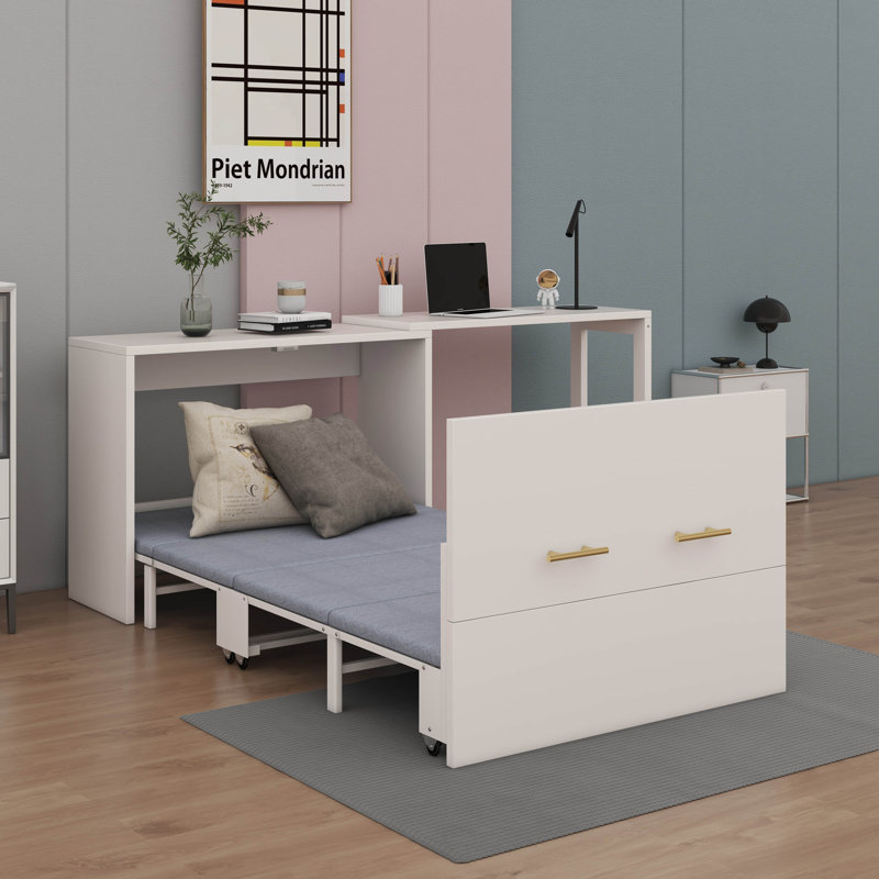 Lit simple escamotable avec bureau Murphy