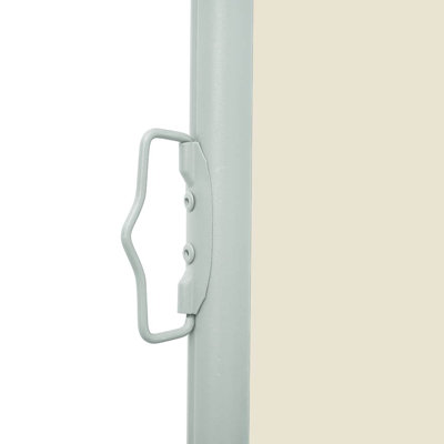 vidaXL Retractable Side Awning 63"x196.9" Cream