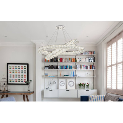 Lustre ovale en cristal 2 lumières Steveson